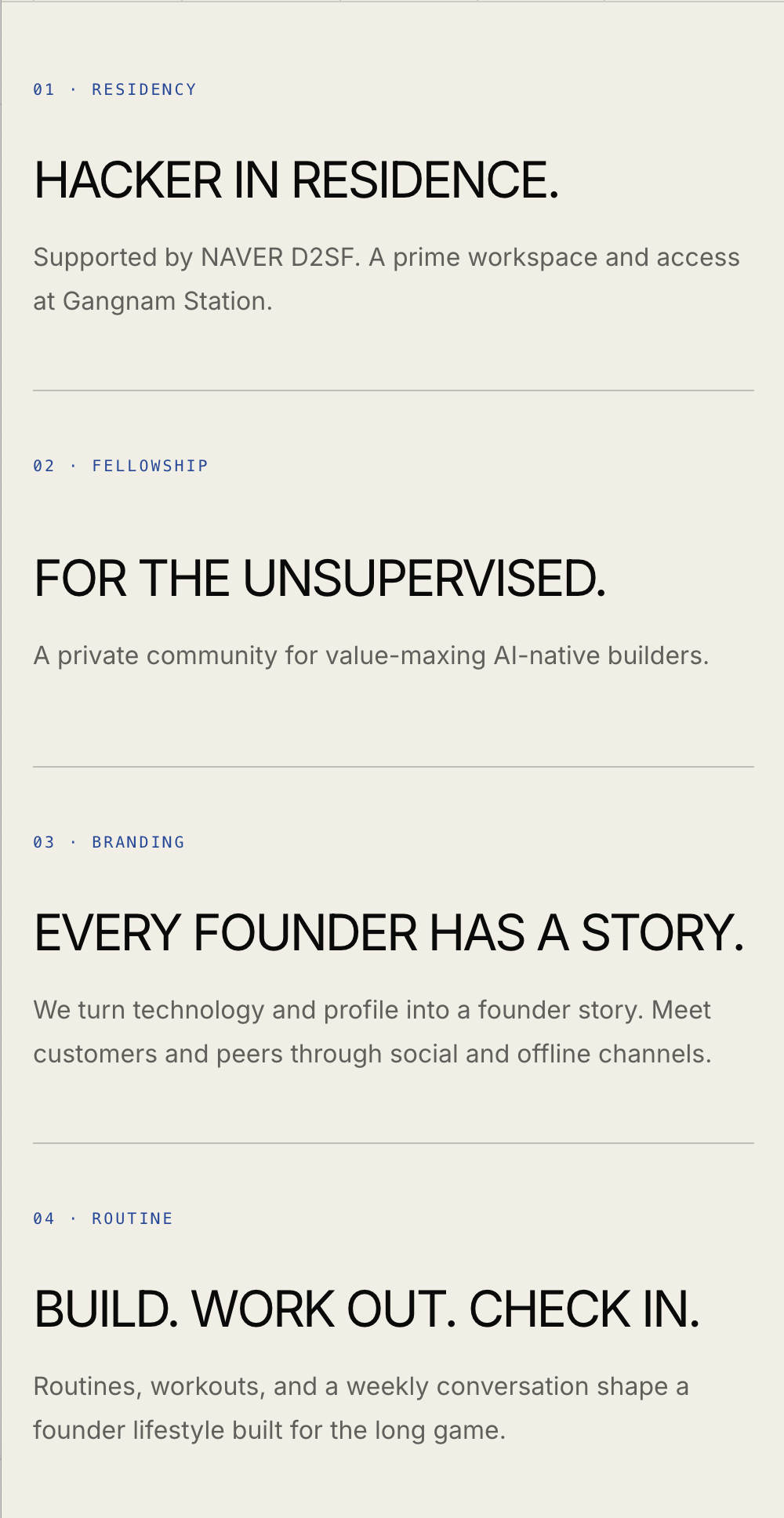 Team Attention residency, fellowship, branding and routine